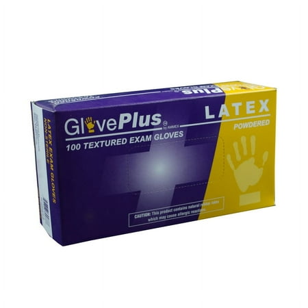 Gloveplus Latex Exam Gloves Large 100 / Box