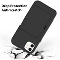 thumbnail image 4 of for iPhone 12 Mini Case with Card Holder,for iPhone 12 Mini Wallet Case Anti-Scratch Dual Layer Hidden Pocket Case Shockproof Cover Compatible with iPhone 12 Mini-Black, 4 of 12