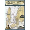 thumbnail image 3 of Jamestown, Rhode Island - Nautical Chart - Lantern Press Artwork (12x18 Gallery Wrapped Stretched Canvas), 3 of 8