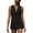 B49 Black, variant on Women Athletic Tennis Dress Sleeveless Half Zip Hooded Workout Mini Dress Solid Short Dress Green M