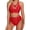 Red, variant on Deago 2 Piece Women Lingerie Set Sexy Lace Bralette Bra and Panty Set Strappy Babydoll S-XXL