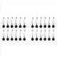 thumbnail image 1 of Kit de Carrete DIY con Cuentas de 24 Piezas, Carrete Nombre Identificación Retráctil, Soporte Clips para Cuentas, Barra en con Clip para Cinturón, Negro, 1 of 9