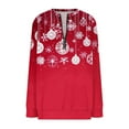 thumbnail image 4 of Womens Christmas Sweatshirt Casual Long Sleeve Zipper Round Neck Loose Xmas Graphic Holiday Fall Winter Tops (XL, Multicolor), 4 of 5