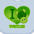 thumbnail image 4 of Inktastic I Love Turtles Boys or Girls Baby Bib, 4 of 4
