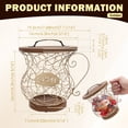 thumbnail image 2 of Tzdxfgl Coffee Pod Holders Basket with Wood Lid, Large Capacity K Cup Holders for Counter, Gold, 2 of 11