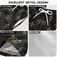 thumbnail image 4 of Gold Mardi-gras Flower Pattern Swim Trunks Board Shorts Beach Pants Bathing Bottoms XL, 4 of 8