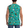 thumbnail image 4 of Balery Sushi Men's Sleeveless Muscle Shirts Workout Tank Top, Moisture Wicking, Odor Protection-Large, 4 of 8