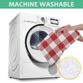 thumbnail image 6 of Red and White Plaid Pattern Square Tablecloth,Waterproof Square Table Cover,Wipeable Spillproof Washable Table Cover for Home Kitchen Party Decor 42"X42"(107x107cm), 6 of 6