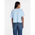 thumbnail image 3 of Booked Saturdays Women's Graphic Tee with Short Sleeves, Sizes XXS-XXL, 3 of 5