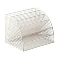 thumbnail image 1 of simhoa Fan Shaped File Organizer Desktop Holder Stand 6 Layers Shelf Large Capacity Tabletop Sorter Storage Rack for Decoration Room White and S, 1 of 8