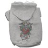 Pet, Dog Cat Hoodie Nailhead Rhinestone, "Eagle Rose"