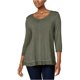 thumbnail image 1 of Camiseta básica con dobladillo con volantes Style&co. para mujer verde mediana, 1 of 2