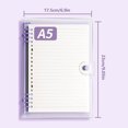 Notebook Refiil Clear Cover Lined Notebook with Refillable Writing Format for Class ...