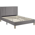 thumbnail image 2 of Classic Brands Cadre de Lit Plateforme Moderne Capitonné Chicago, Grand, Gris Clair, 2 of 8