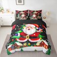 thumbnail image 2 of Manfei Santa Claus Twin Bedding Sets 7 Pieces for Kids, Christmas Tree Bedding Comforter Set, Gingerbread House Sheet Sets, Breathable Home Decor, 2 of 8