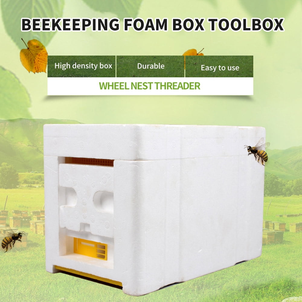 Bee Hive Beekeeping King Box Pollination Box Foam Frames Beekeeping Tool Kit 