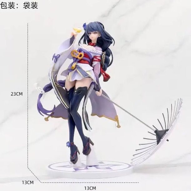 Figuras de Genshin Impact yangshaomei Beelzebul Raiden Shogun PVC 22 cm