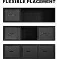 thumbnail image 5 of SOLACE FURNITURE Tall Bookcase,Modern 5 Tier Bookshelf with 3 Bins Storage & Open Shelf,Black, 5 of 8