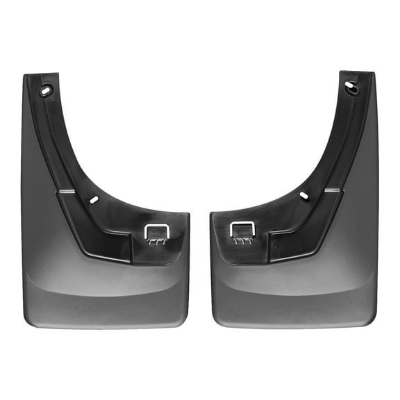 WeatherTech Custom No Drill Splash Guard MudFlaps compatible with 2007-2008 Chevrolet Suburban, Rear Pair - Black