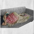 thumbnail image 6 of Love Soft Flannel Fleece Throw Blanket, Man Giving Flowers to a Woman with 6 Years Together Words Adoration Theme Swirls, Cozy Plush for Indoor and Outdoor Use, 50" x 60", Multicolor, by Ambesonne, 6 of 6