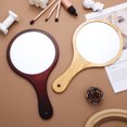 thumbnail image 2 of Shisuyan 2pcs Handheld Mirror Portable Travel Mirror Wood Hand Mirror Large Makeup Mirror, 2 of 8