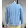 thumbnail image 5 of Kalauyu Men's Cardigan Sweater Stand Collar Full Zip Up Sweater Casual Knit Loose Fit for Fall, 5 of 5