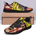 thumbnail image 4 of Don It Tread On Me Gadsden Libertarian Running Shoes Sneakers Mesh Black Size 4.5, 4 of 5