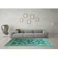 thumbnail image 3 of Ahgly Company Indoor Rectangle Oriental Turquoise Blue Industrial Area Rugs, 5' x 8', 3 of 4