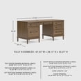 thumbnail image 3 of Signature Design by Ashley Roanhowe Brown 68" Home Office Desk, 3 of 17