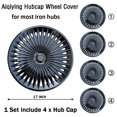 thumbnail image 6 of 17" Wheel Covers & Hub Caps ABS Glossy Black, 4 Pack, 6 of 8