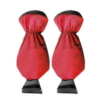 Tainini 2Pcs Ice Scraper Mitt for Car Windshield, Waterproof Snow Remover Scraper Glove for Home Car Window Snow Remover