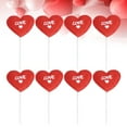 thumbnail image 4 of KAKOWELY 24 adornos para tartas con forma de corazón, románticos y románticos para San Valentín, para bodas y fiestas., 4 of 5