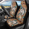 thumbnail image 2 of XYZCANDO 2 pcs Car Interior Decor for Auto Interior Front Seat Cover Easy Install Easy to Install, Truck SUV Van Car Seat Covers, Horse Pattern, 2 of 10