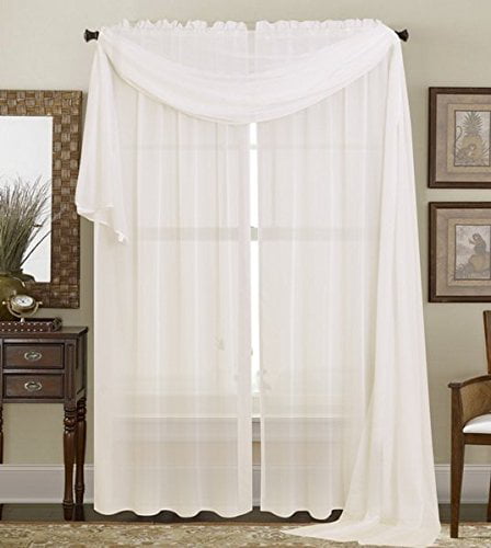 2PC Solid Sheer Panel Curtain Drape Wedding Quinceniera in Multiple Colors&Sizes 