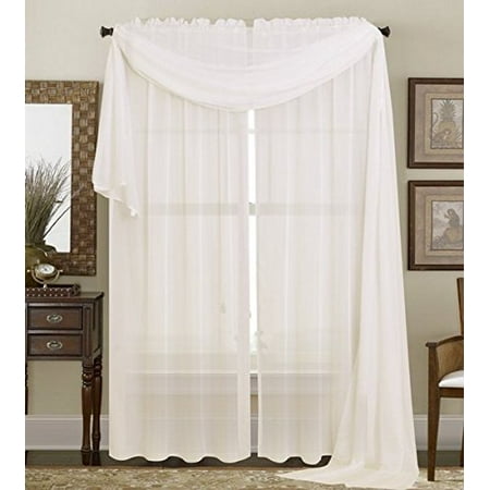 2PC Solid Sheer Panel Curtain Drape Long Fully Stitched for Wedding Quinceniera party décor avilable in Multiple Colors and Sizes ( 84