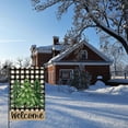 thumbnail image 6 of Welcome Christmas Black Tree Xmas Garden Flag Winter Small Burlap 12x18 Inch Vertical Double Sided Outside Yard Holiday Outdoor Farmhouse Decoration, 6 of 6