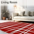 thumbnail image 2 of Flatwoven High Traffic Area Rug, Festive Classic Buffalo Plaid Christmas Tartan Pattern, Non Slip, Stain Resistant, Washable Area Rugs for Living Room, Bedroom(Red, 6x9), 2 of 8