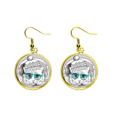 thumbnail image 1 of Headset Woolen hat White Cat proteger animal mascota amante Ear Dangle Golden Drop Earring Jewelry Mujer Unbranded M, 1 of 3