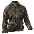 thumbnail image 2 of Rothco Camo BDU Shirt - Woodland Camo, Medium, 2 of 4