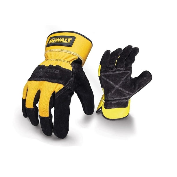 Dewalt Dpg41 Guante De Palma De Espuma De Piel De Vaca Dividida Premium Negro/Gris Multicolor Grande (Dpg41L)