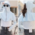 thumbnail image 3 of Fewfanhot Full Coverage UPF Sun Hood Hat, Integrated Face Neck Shoulder Protective Sun Visor Hat Breathable Outdoor Cycling Sun Cover, 3 of 7