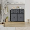 thumbnail image 2 of Dresser for Bedroom,12 Dressers & Chest of Drawers with Side Pockets,Tall Fabric Storage Dresser for Bedroom, Closet, Nursery,Hallway, Entryway,Metal Frame, Wood Top, 2 of 7