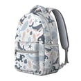 thumbnail image 3 of Blue Ocean Whale and Dolphin Student Backpack Waterproof Scratch-Resistant School Bag with Cartoon Marine Life Pattern, Comfortable Adjustable Straps, Perfect for Beach and Outdoors, 3 of 6