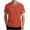 Orange, variant on Men's Short Sleeve V Neck T-Shirt Athletic Mesh Performance Workout Tops Striped Quick Dry Moisture Wicking Tee Breathable Jersey Style Fitness Shirt for Jogging