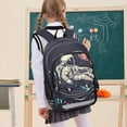 thumbnail image 7 of FORMRS Unisex School Backpack 17" Student Travel Bag with Laptop Compartment, Black Record, 7 of 7