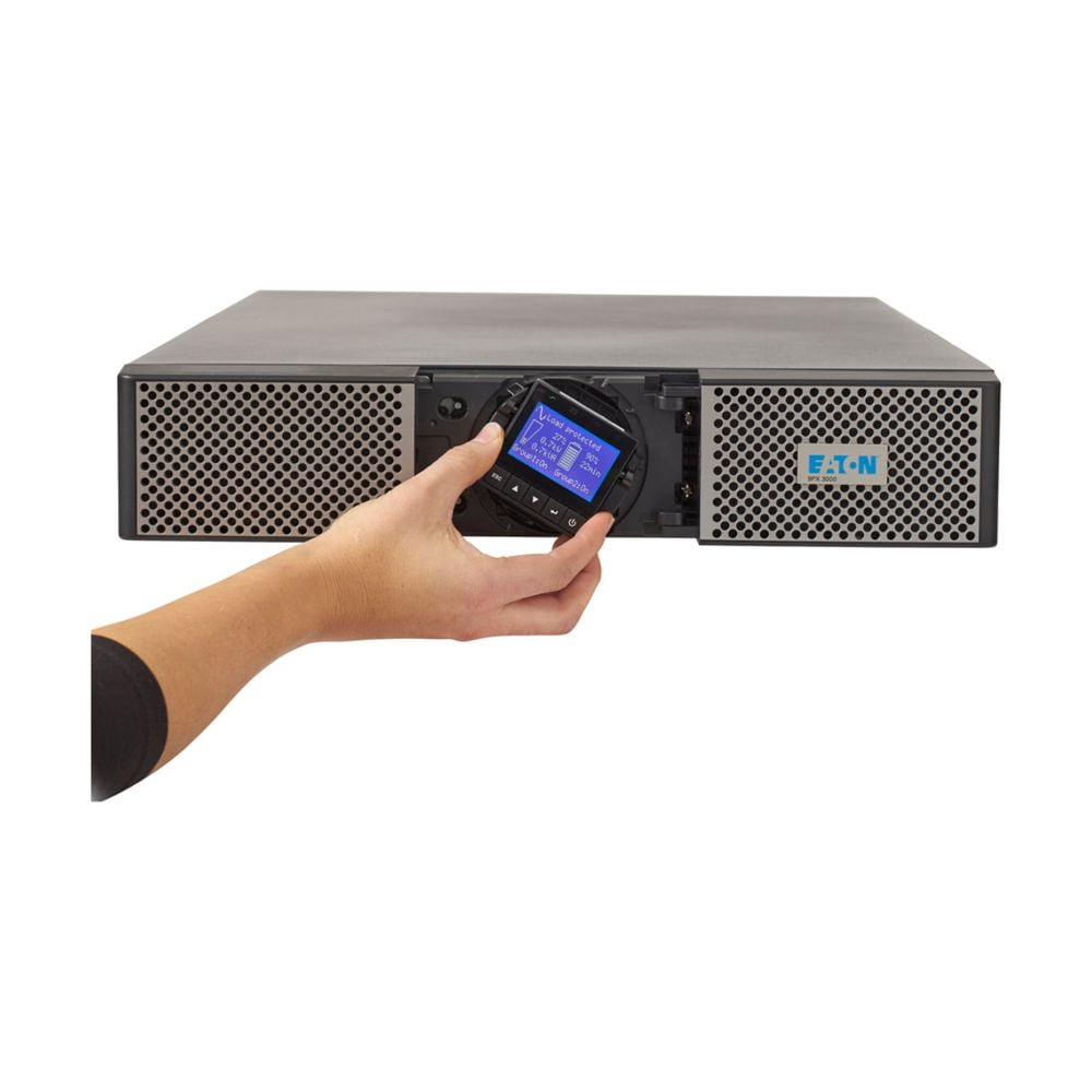 Eaton 9PX1500RTN 9PX 1500VA 1350W 120V Online Double-Conversion UPS - 5-15P, 8x 5-15R Outlets, Cybersecure Network Card, Extended Run, 2U Rack/Tower - 2U Rack/Tower - 120 V AC Input - 120 V AC Output