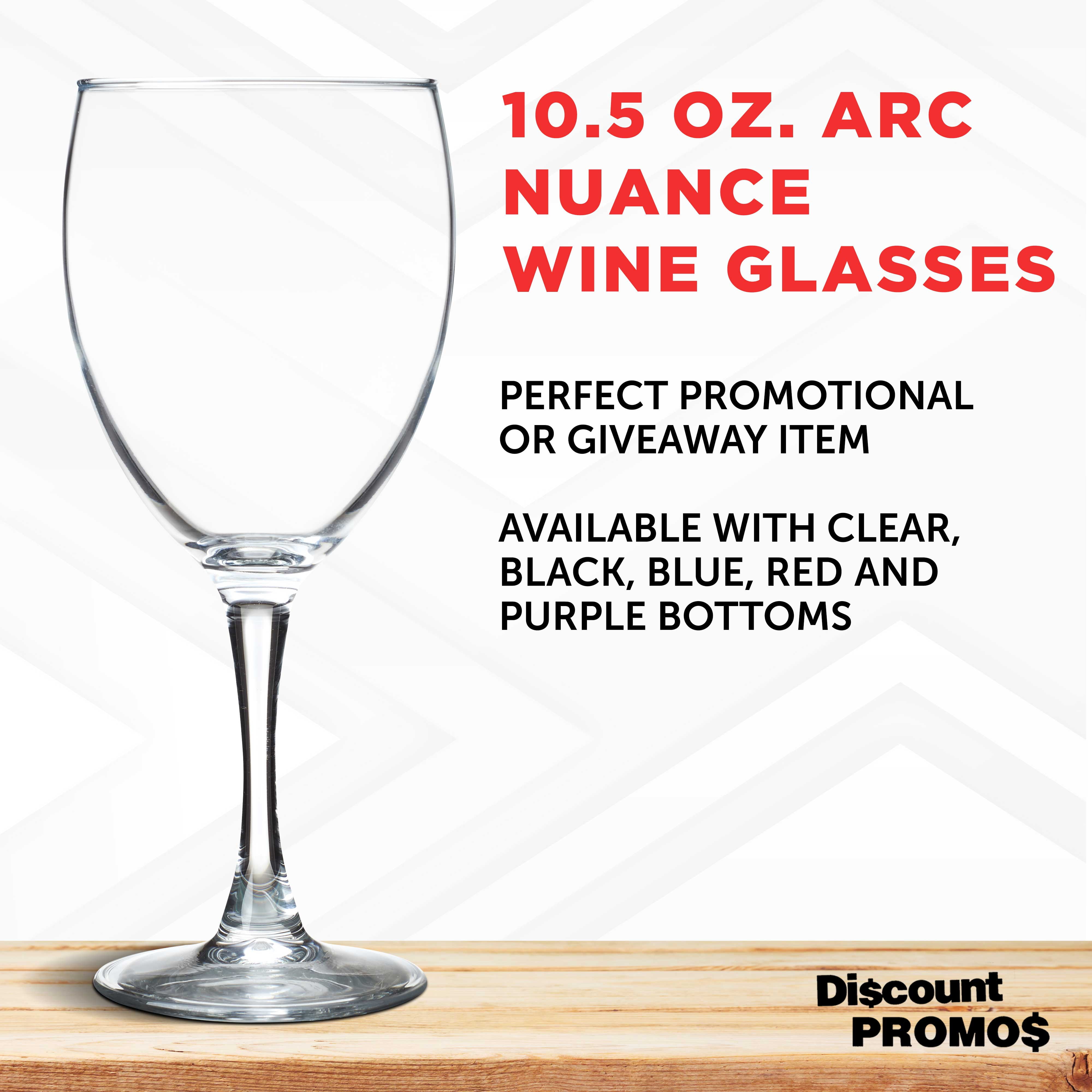 Nuance ARC 10.5 oz Red and White Wine Glasses (Set of 10)