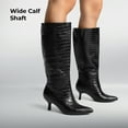 thumbnail image 6 of BURUDANI Women Sexy Pointed-Toe Knee-High Kitten-Heel Tall Fashion Boots, 6 of 6