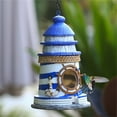 thumbnail image 4 of Ikohbadg Hanging Bird House Cute Hanging Birdhouse Outdoor Decorative Bird House Durable Polyresin Bird Houses for Outside Weather Resistant Cottage for Garden Deck and Patio, 4 of 14