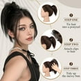 thumbnail image 3 of Haobuy Messy Bun Hair Piece Claw Clip, Hair Bun Wavy Curly Chignon Hair Bun Extensions Hair Scrunchie for Women-Light Brown, 3 of 6